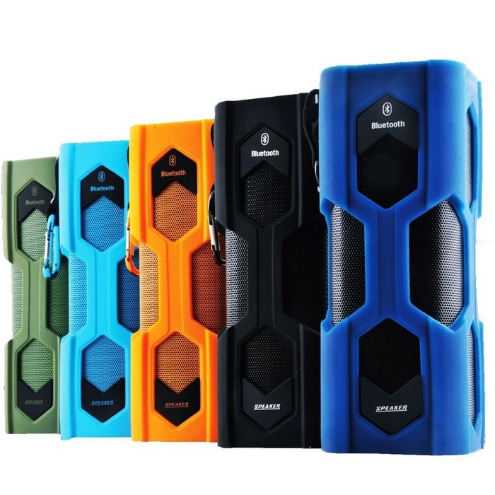 waterproof bluetooth speaker Portable Bluetooth V4.0 Speaker for Outdoors/shower NFC (Army Green)