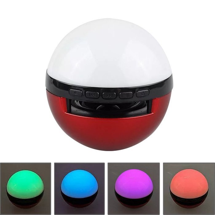 Pokemon Go Bluetooth Speaker with Colorful Flashing, Mini Portable Wireless Speaker with Build-in Microphone and...