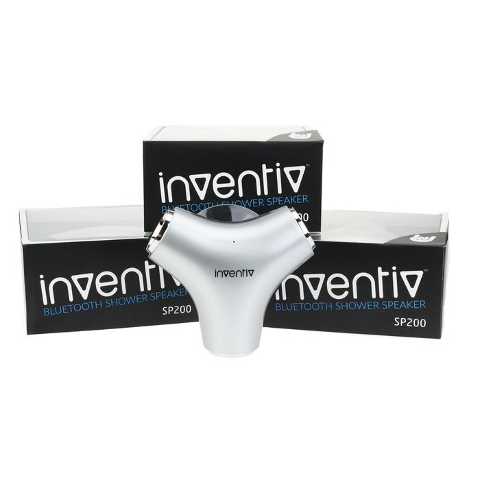 Inventiv SP200 Bluetooth Shower Speaker Waterproof Portable Wireless, Suction Cup / Microphone / Control Buttons... N6
