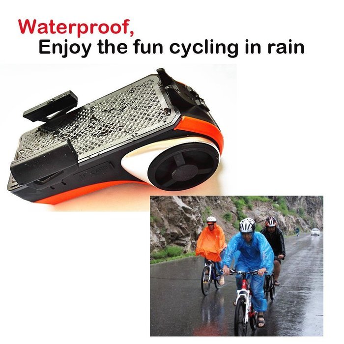 All-in-one Multi-function Bike Speaker, Bike Phone Mount Phone Answering Audio MP3 Player Phone Charger Bicycle... N5
