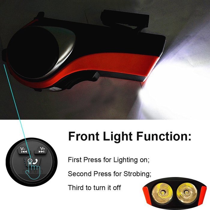 All-in-one Multi-function Bike Speaker, Bike Phone Mount Phone Answering Audio MP3 Player Phone Charger Bicycle... N7