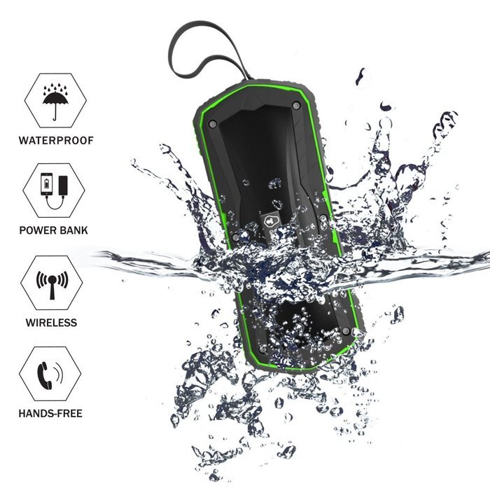 Nessie Waterproof Wireless Bluetooth Speaker and Power Bank Shower Speaker Phone Charger MP3 Player Shock Resistant N3