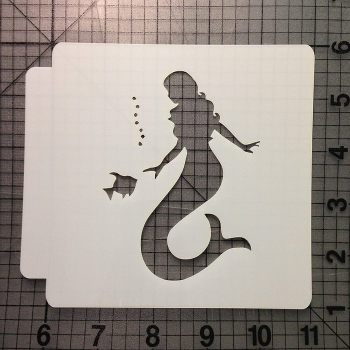 Little Mermaid Stencil 100 (5.5 Inches)