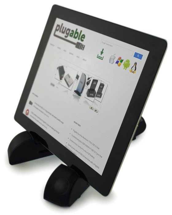 Plugable Bluetooth Stereo Speaker with Integrated 3-Point Folding Tablet /Phone Stand N3