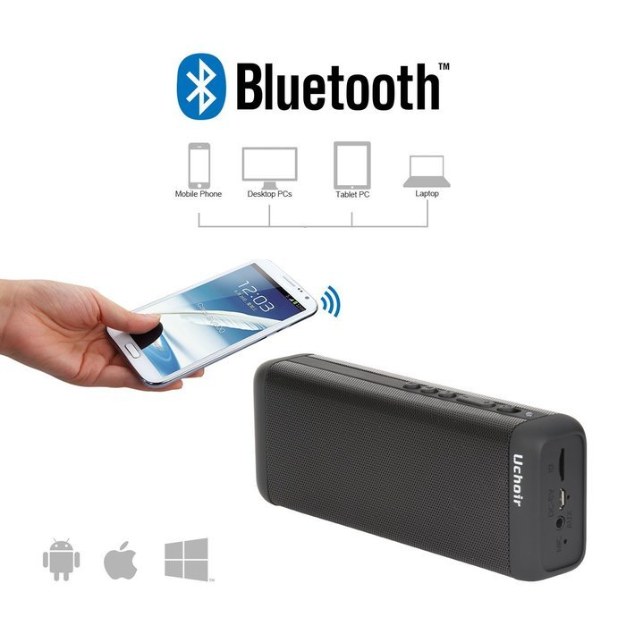 Uchoir Mini Outdoor Portable Bluetooth Wireless Speakers, Strong Bass Speakers with Superior Sound for Car and... N4