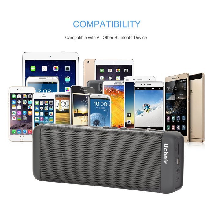 Uchoir Mini Outdoor Portable Bluetooth Wireless Speakers, Strong Bass Speakers with Superior Sound for Car and... N5