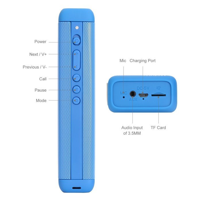Uchoir Mini Outdoor Portable Bluetooth Wireless Speakers, Strong Bass Speakers with Superior Sound for Car and... N9