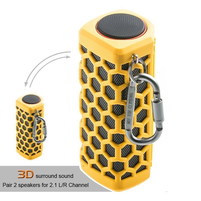 Hapyia Waterproof Wireless Bluetooth Speaker - Black N7