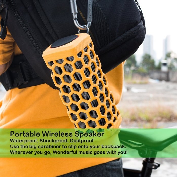 Hapyia Waterproof Wireless Bluetooth Speaker - Black N12