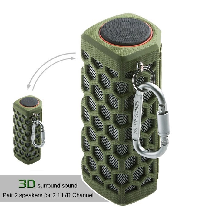 Hapyia Waterproof Wireless Bluetooth Speaker - Black N13