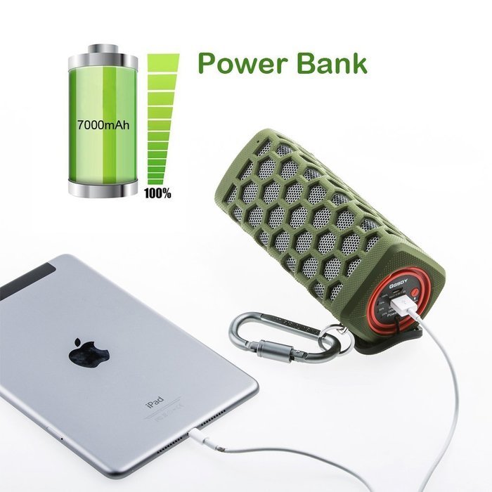 Hapyia Waterproof Wireless Bluetooth Speaker - Black N16