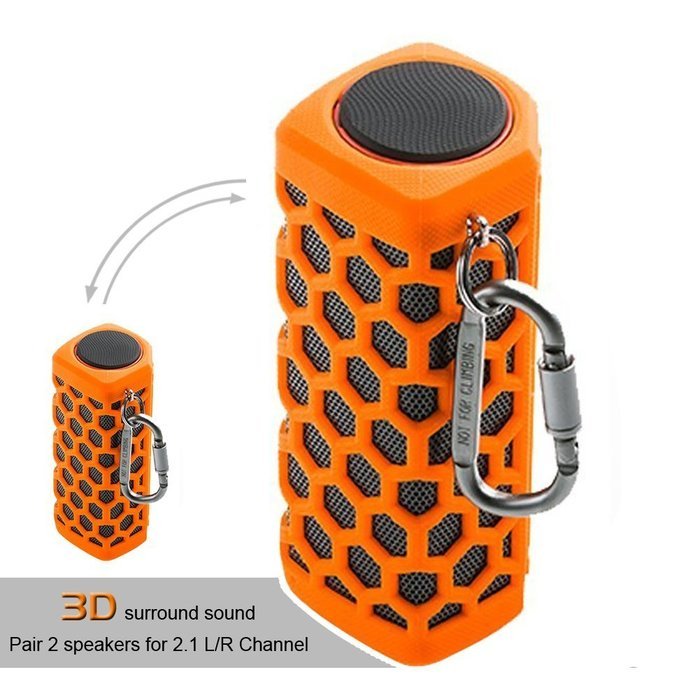 Hapyia Waterproof Wireless Bluetooth Speaker - Black N19