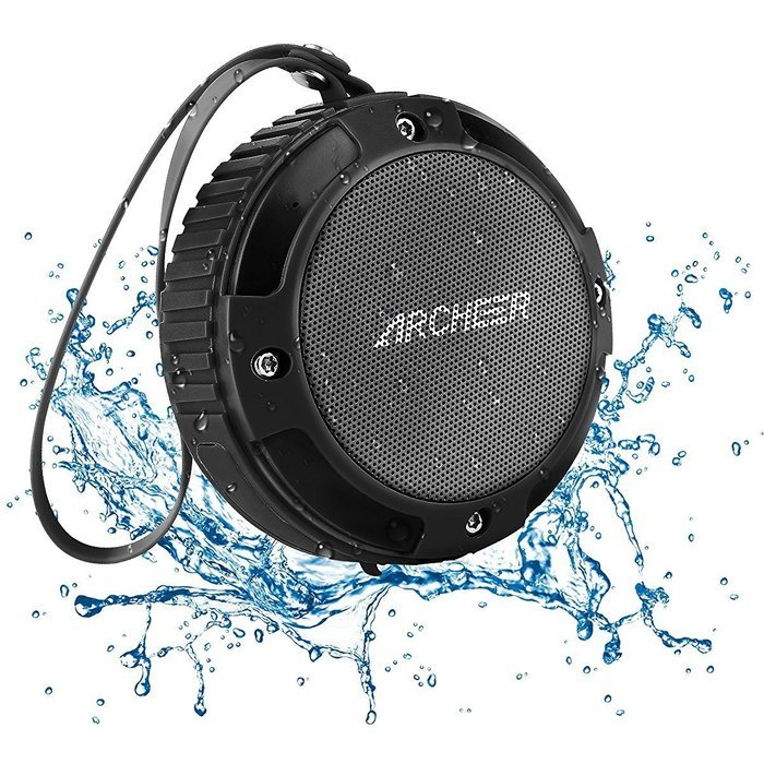 Archeer Waterproof Speaker Portable Outdoor Bluetooth Speaker with Bass, 6 Hour Playtime 5W Driver, A105 Black N8