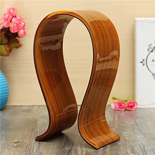 BephaMart Gorgeous Wooden U Grain Headphone Earphone Headset Holder Hanger Stand N3