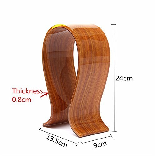 BephaMart Gorgeous Wooden U Grain Headphone Earphone Headset Holder Hanger Stand N6