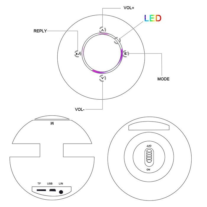 Portable Bluetooth Wireless Stereo Speaker with Touch Button LED Light Build-in Microphone Support Hands-free... N4