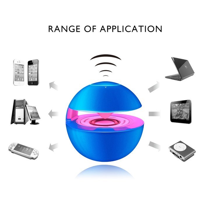 Portable Bluetooth Wireless Stereo Speaker with Touch Button LED Light Build-in Microphone Support Hands-free... N10