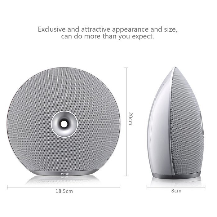 Mrice M100 Portable Wireless Bluetooth Speaker with Built-in Microphone,Touch Button for Volume Control,1500mAh... N2