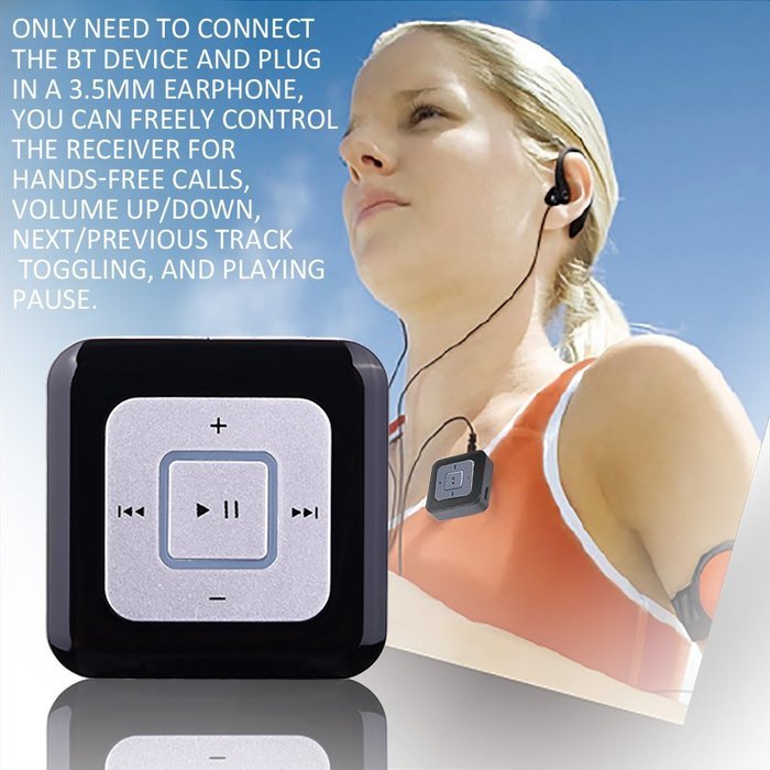 LONGKO Wireless Bluetooth V4.1 Portable Stereo Receiver Audio Speaker Acceptor Clipper for Sound System N2