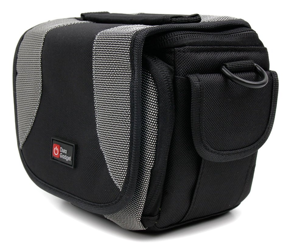 DURAGADGET Ultra-Portable Speaker Case with Padded Interior, Multiple Zip Pockets & Adjustable Shoulder Strap... N3