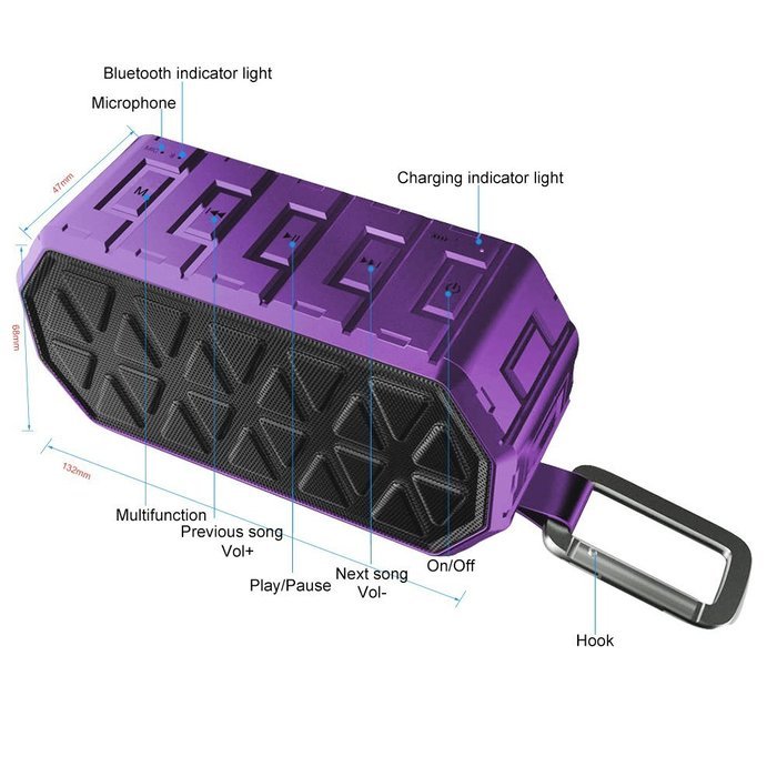 Bluetooth Speaker V4.0 Barsone Retro Portable and Waterproof Crashproof Dustproof Wireless Bluetooth Speaker for... N2