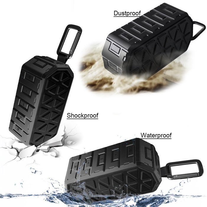 Bluetooth Speaker V4.0 Barsone Retro Portable and Waterproof Crashproof Dustproof Wireless Bluetooth Speaker for... N10