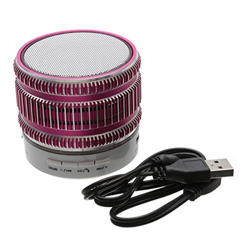 LED Portable Bluetooth Wireless FM Stereo Speaker For iPhone Smartphone Laptop Tablet Color Red N4