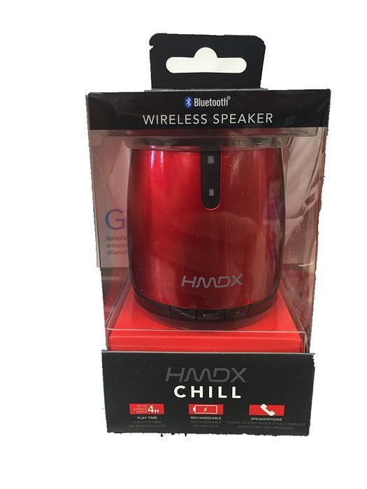 HMDX - Chill Portable Bluetooth Speaker - Red