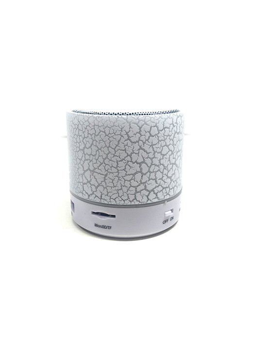 Music LED Wireless Portable Bluetooth Speaker with Handsfree Speakerphone and 3.5mm Jack and FM Radio (White) N3