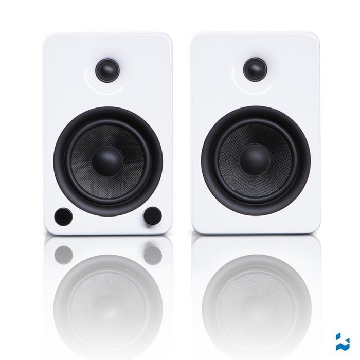 Kanto YU5 5.25" 2-Way Powered Bookshelf Speakers with aptX Bluetooth 4.0 - Gloss White (YU5GW) N3