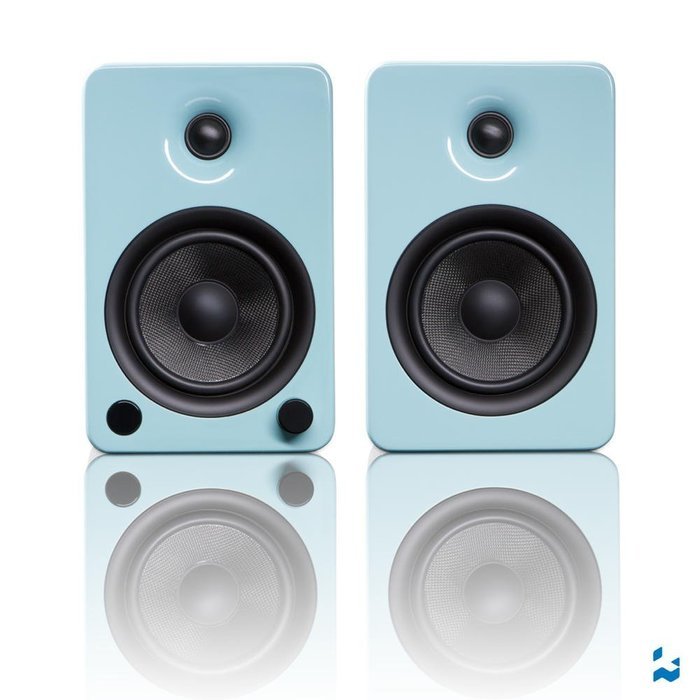 Kanto YU5 5.25" 2-Way Powered Bookshelf Speakers with aptX Bluetooth 4.0 - Gloss White (YU5GW) N9