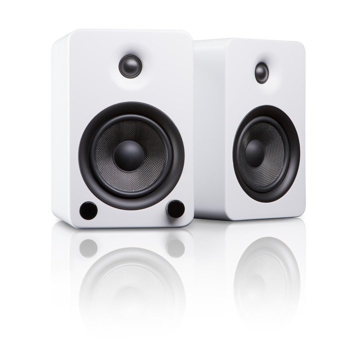 Kanto YU5 5.25" 2-Way Powered Bookshelf Speakers with aptX Bluetooth 4.0 - Gloss White (YU5GW) N10
