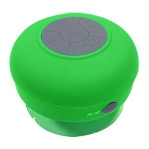 ElecStars Waterproof Bluetooth Shower Speaker with Mic, GREEN N2