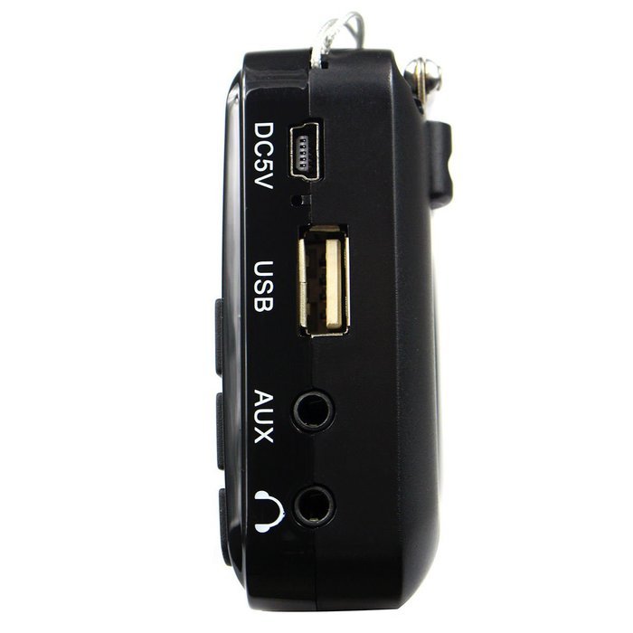 AMPSEVEN Portable AM/FM/SW 3 Band Radio Speaker USB MP3 Music Player Support Memory Delete,TF Card Slot(Red258) N53