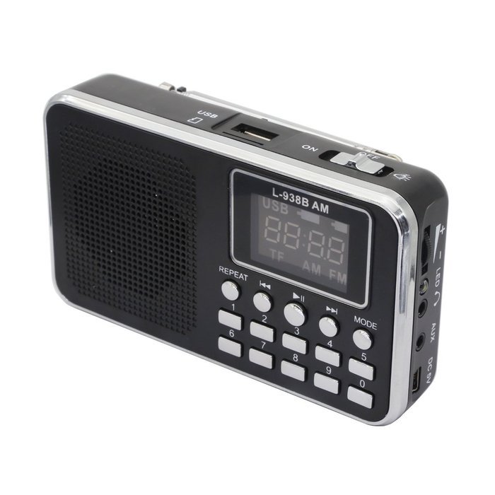 AMPSEVEN Portable AM/FM/SW 3 Band Radio Speaker USB MP3 Music Player Support Memory Delete,TF Card Slot(Red258) N68
