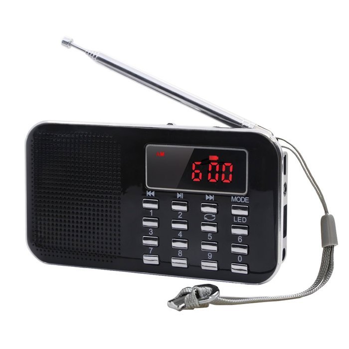 AMPSEVEN Portable AM/FM/SW 3 Band Radio Speaker USB MP3 Music Player Support Memory Delete,TF Card Slot(Red258) N85