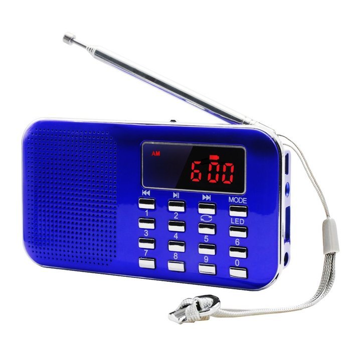 AMPSEVEN Portable AM/FM/SW 3 Band Radio Speaker USB MP3 Music Player Support Memory Delete,TF Card Slot(Red258) N96