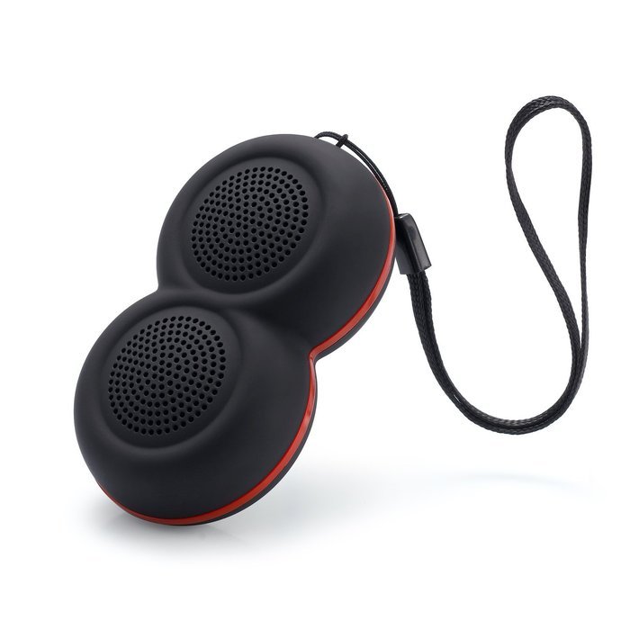 Ptatoms Portable Bluetooth Speakers with Superior Sound & Build-in Mic for Climbing, Running - Black