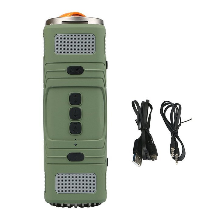 Midas-Link Wireless Bluetooth Thunder Outdoor Waterproof Dustproof Drop-proof LED Light Speaker (Navy) N9