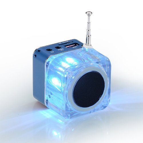 KLAREN Mini Digital Portable Music MP3/4 Player Micro SD/TF USB Disk Speaker FM Radio (Rose) N11