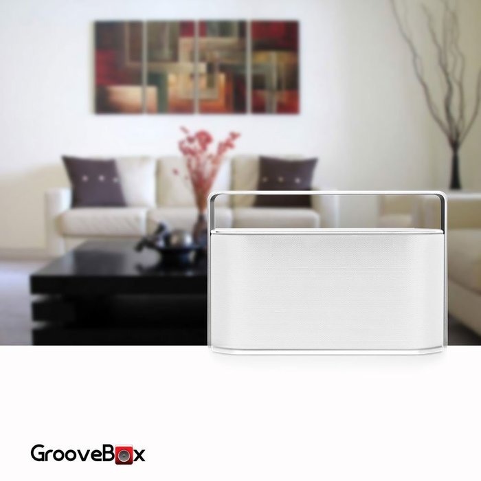 Wireless Bluetooth Speaker - GrooveBox White N4