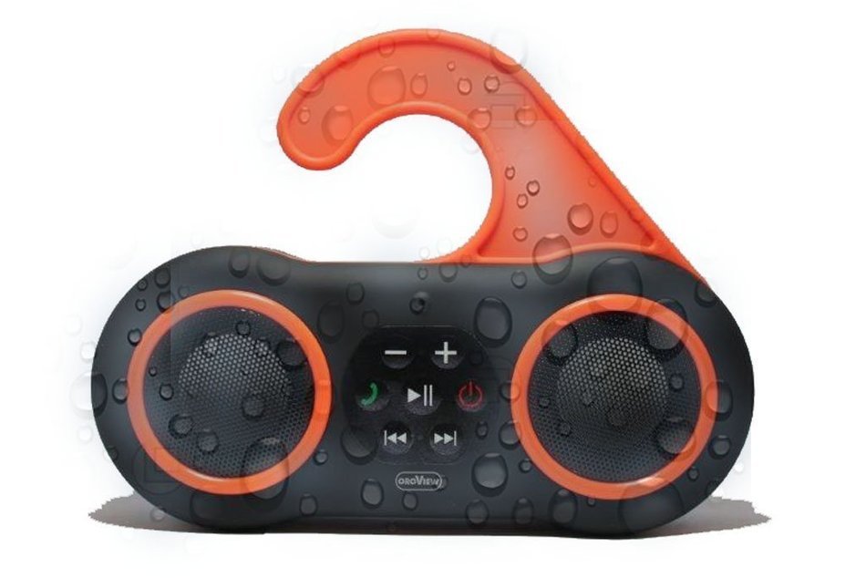 Oroview MAIN-35264 Waterproof Stereo Bluetooth Shower Speaker and Speakerphone, Green/Black N2