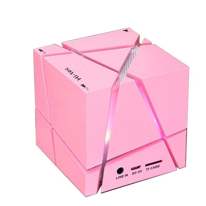 Bluetooth Speaker, Hi-tec Led Light Cube Portable Bluetooth Speaker with Fm Radio 30, Build-in Microphone, Work... N17