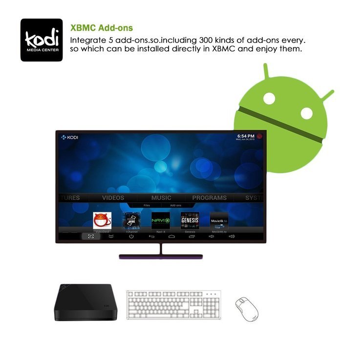 Beelink i68 Android 5.1 TV Box 4K Octa Core 2GB RAM + 16GB ROM WiFi Bluetooth 4.0 KODI Pre-installed Fully Loaded... N7