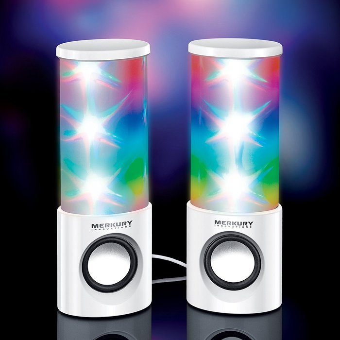 Supernova Bluetooth Wireless Dancing LED Speaker - Multi-Color Light Show - White (MI-SPB23-199) N5