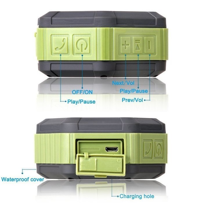 Bluetooth Speakers, HugeTree Protable Wireless Bluetooth 4.0 Best Outdoor Shower Speaker with IP67 Waterproof... N2