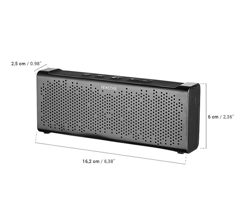 Wireless Speaker, Venstar Portable Speaker Bluetooth Speaker Bluetooth 4.0 Aluminium Built-in Mic 2*5w Voice Prompt... N2