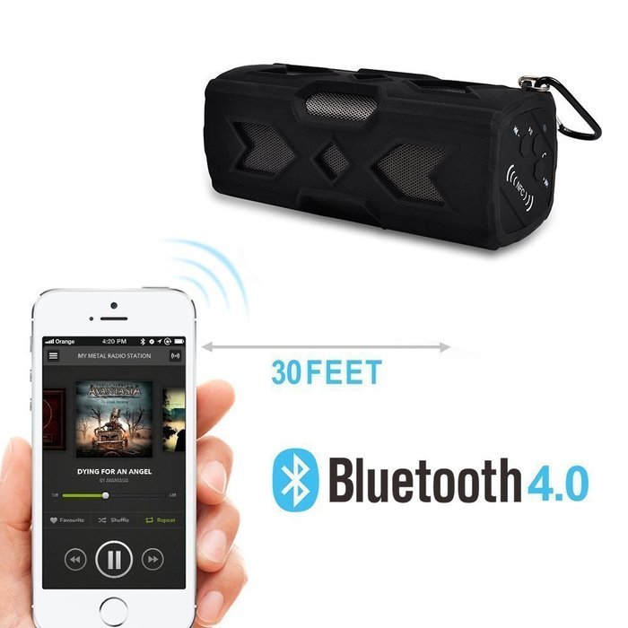 GTIMES&trade；Portable Wireless Bluetooth Speaker 4.0 NFC, Outdoor Sport Music Player, Built-in Battery 3600mah... N4