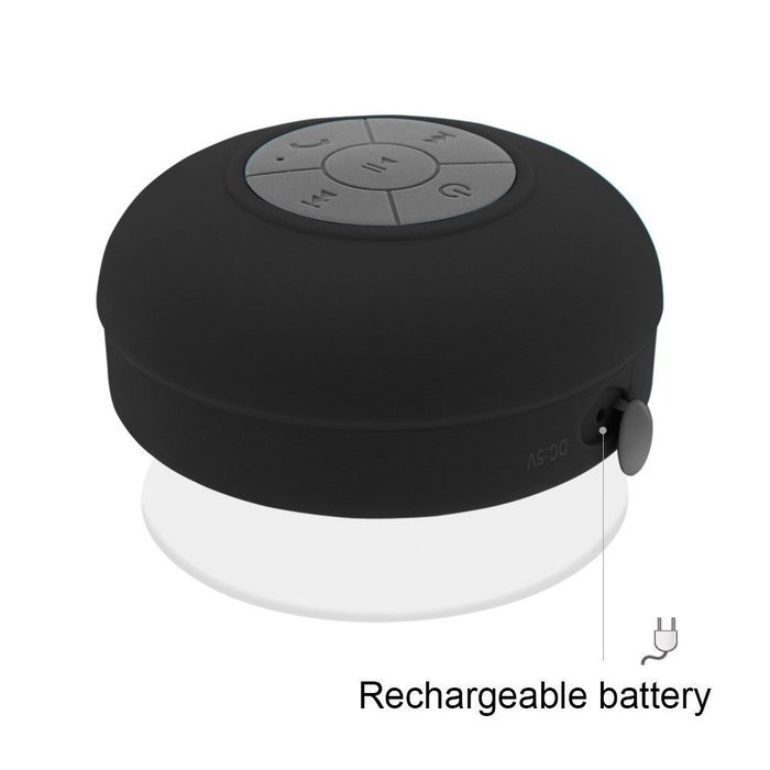 [KAMII] Waterproof Bluetooth Portable Audio System Bluetooth Wireless Waterproof Speaker with Built-in Mic (Black) N4