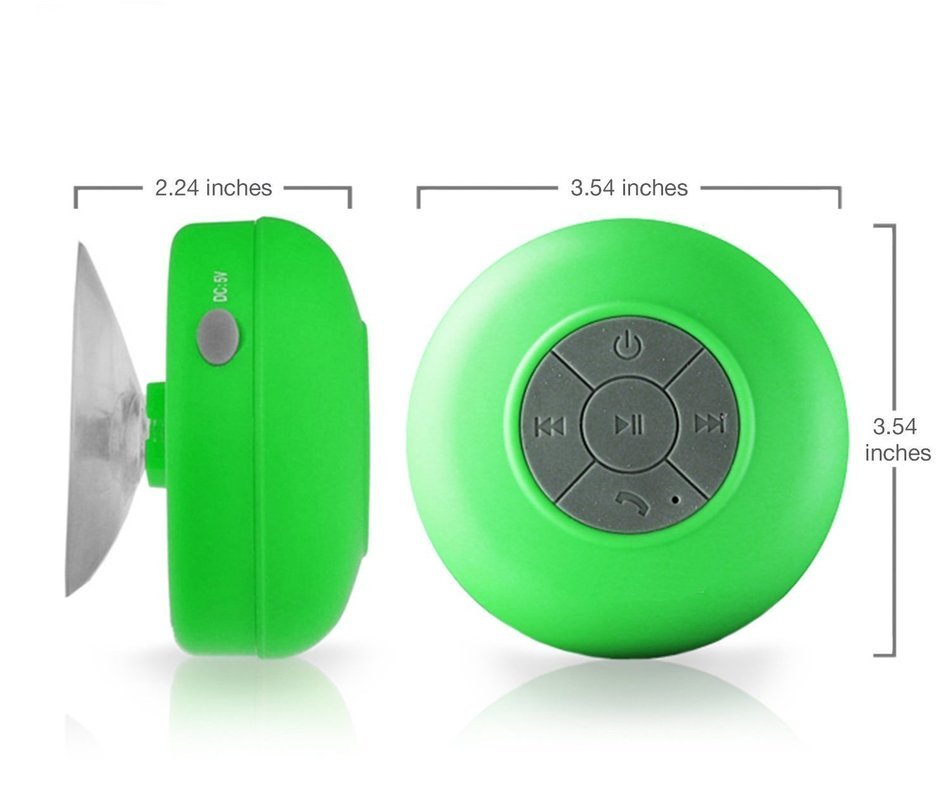 [KAMII] Waterproof Bluetooth Portable Audio System Bluetooth Wireless Waterproof Speaker with Built-in Mic (Black) N17